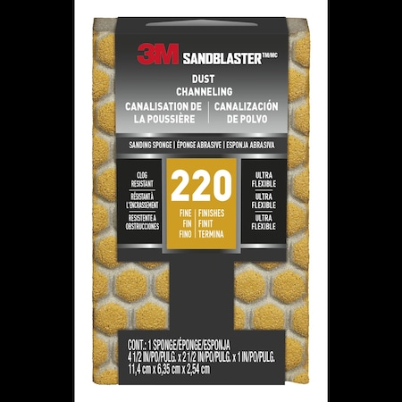 3M Ultra Flexible Spng, 4.5"x2.5"x1", PK10 2504PGP-220-UF